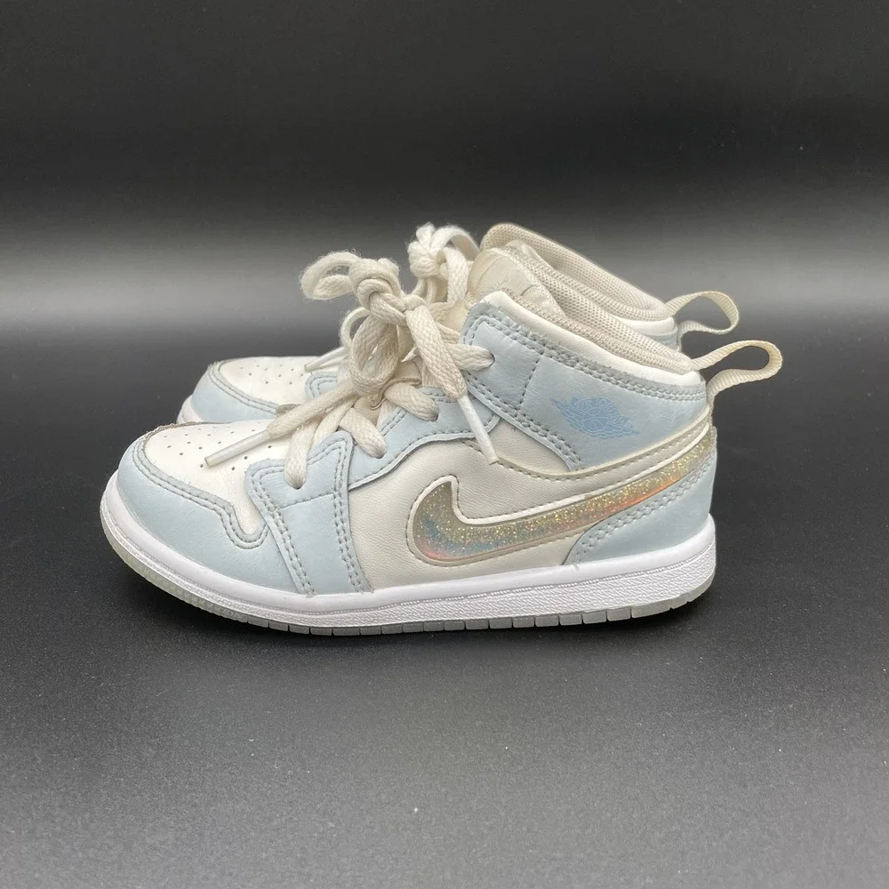 Toddler's Jordan 1 Mid SE Blue Tint/Ice Blue (FQ9116 400) 10 C